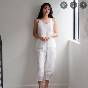 NEW Lunya Blue Resort Linen Silk Romper/Jumpsuit - Size M